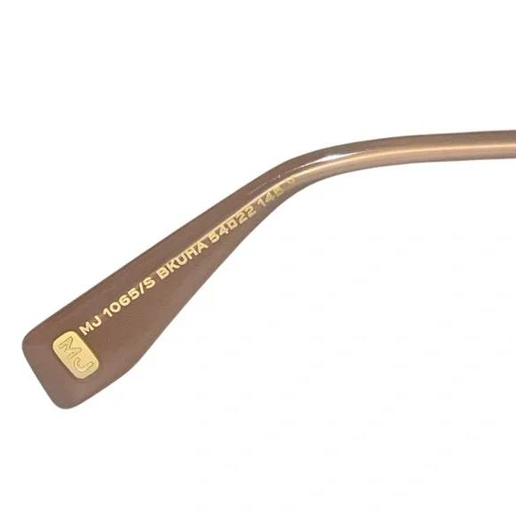 Marc Jacobs Butterfly Style Chic Oversized Sunglasses Beige/Gold NWT - Picture 11 of 16